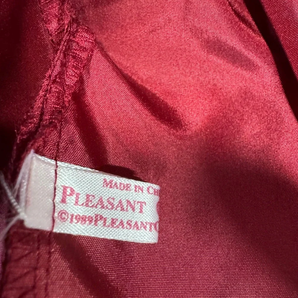 Pleasant Company American Girl Samantha Cranberry Christmas Dress Ribbon Tights - Picture 3 of 11